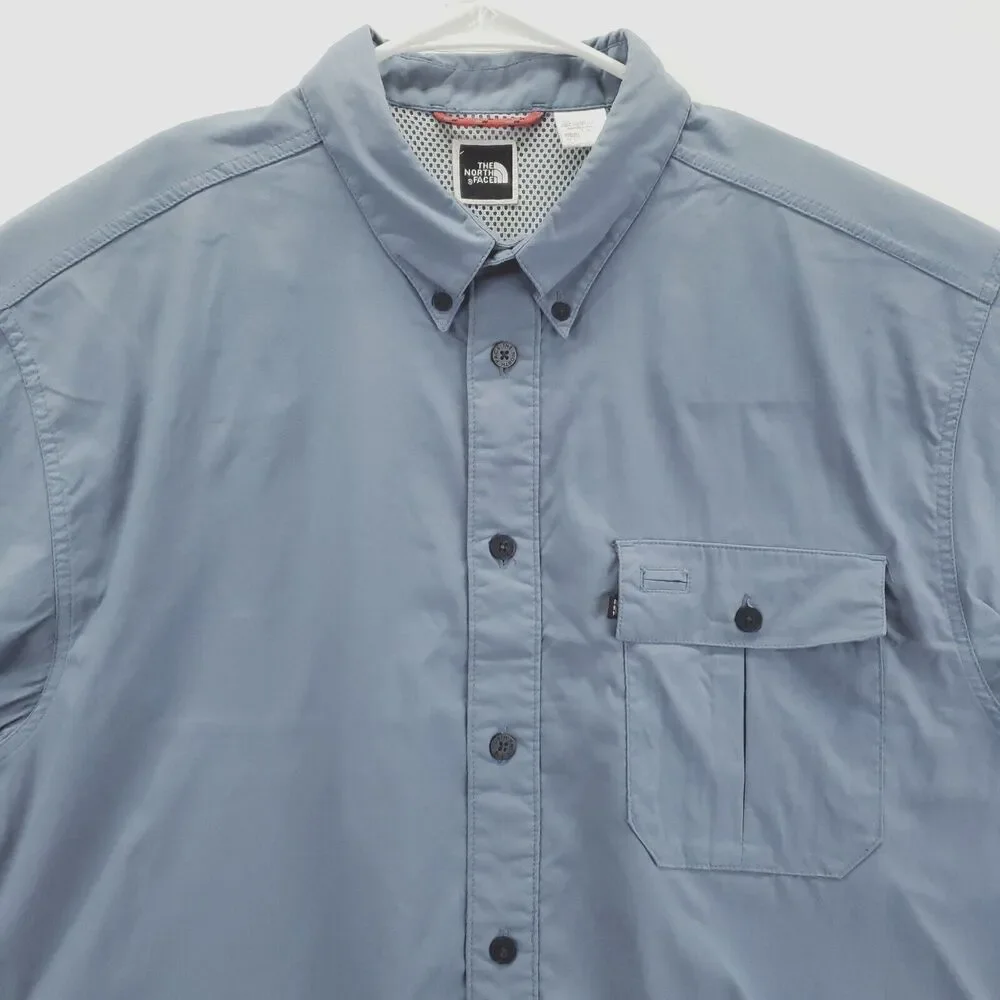 The North Face Shirt Mens Large Blue Vented Fishing Classic Button-Up